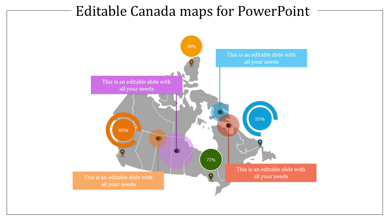 Free - Best Editable Canada Maps For PowerPoint Presentation